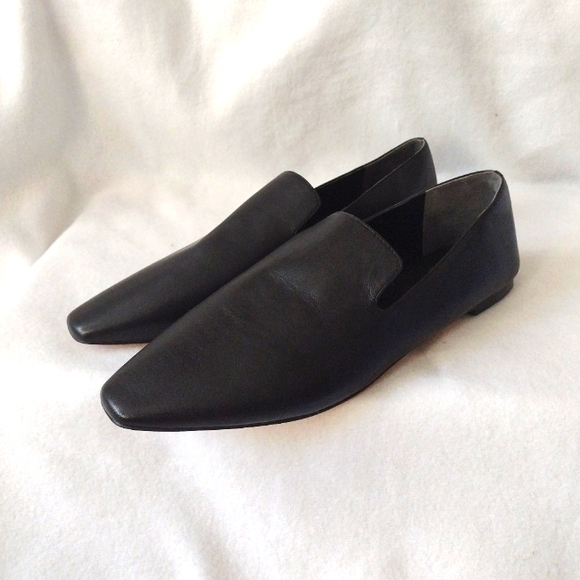 J. Crew Shoes - J Crew Bennet Unstructured Loafers 11 Black Leather Slip On Flats